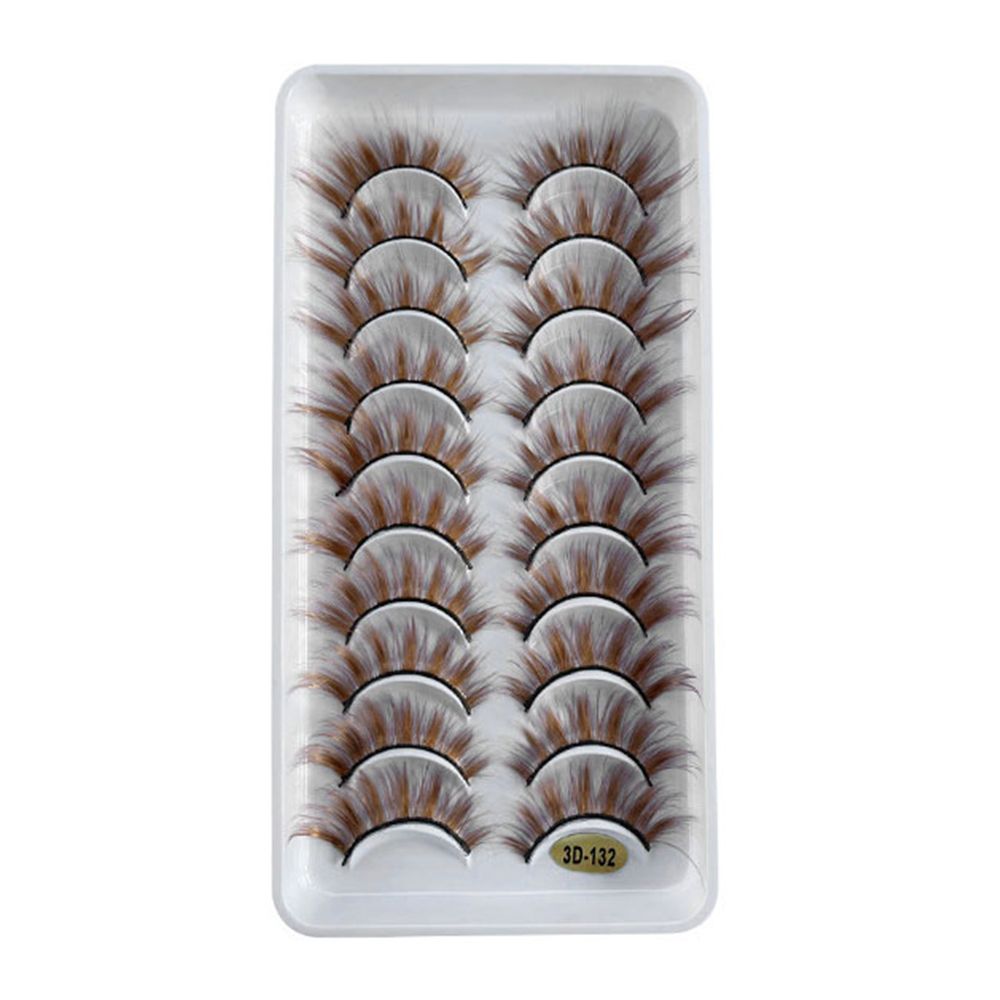 Eyelash Extension Wispy Look - Volume Long Mink Lashes Wispy Brown