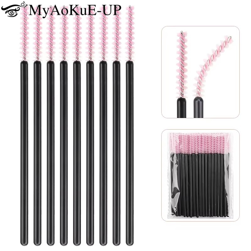 Eyelash Extension Vendor - 50Pcs Disposable Eyelash Makeup Brush Crystal