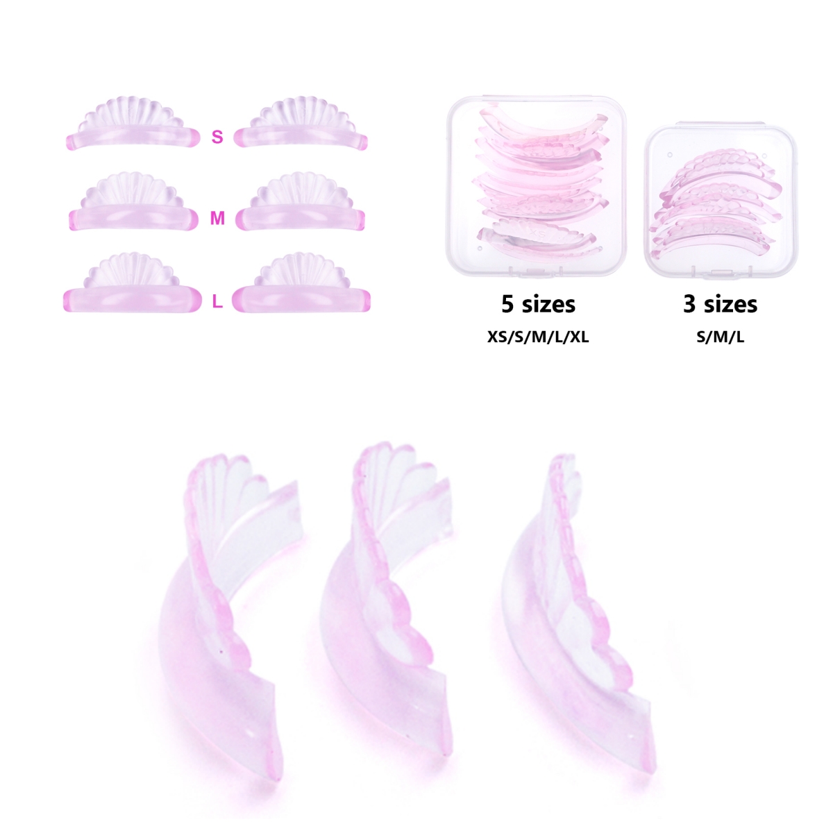 Eyelash Extension Or Extensions - 3Pairs or 5Pairs Lash Lift Silicone