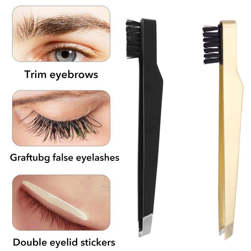 1PC Stainless Steel Eyebrow Tw - Eyelash Extension For No Eyelid review and price