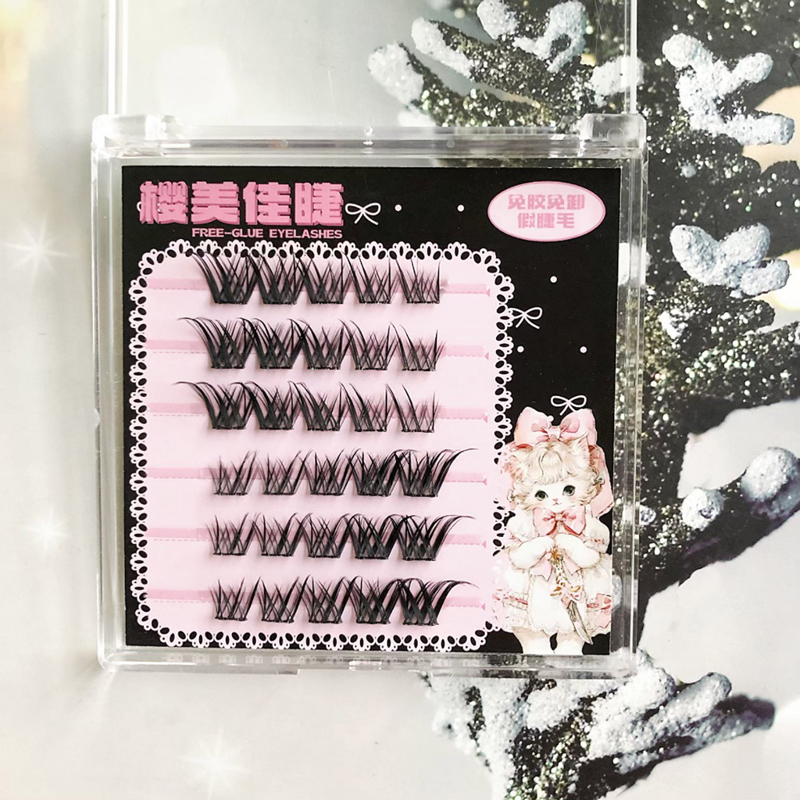 False Eyelashes Soft Fiber Nat - Eyelash Extension Wispy Look review and price