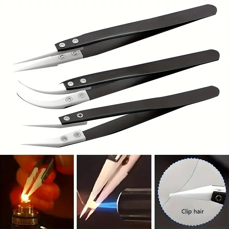 Ceramic Antistatic Tweezers, I - Isolation Tweezer Curved review and price